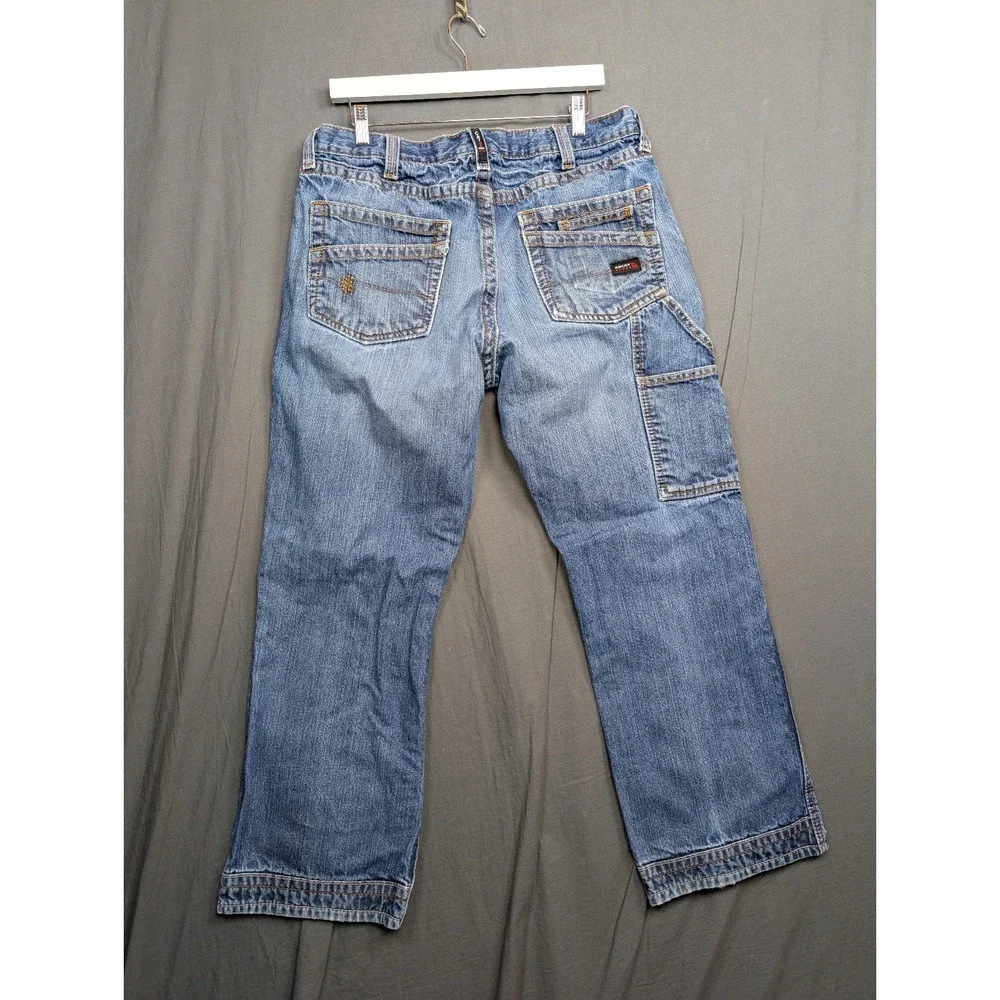 Ariat Men Jeans 34x30 Blue Denim Relax Boot Medium Wash - Picture 8 of 10